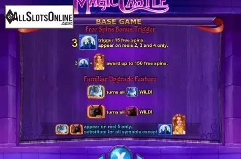 Paytable 3. Magic Castle from IGT