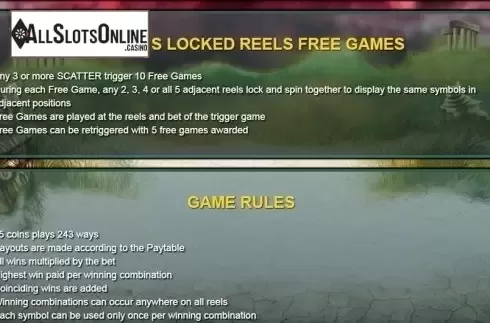 Paytable 3. Medusa 2 HQ from NextGen