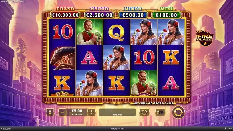 Mega Fire Blaze Wild Pistolero slot screenshot 1