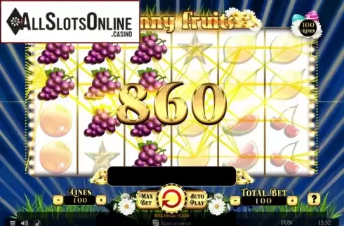 Win Screen 4. Penny Fruits Easter Edition from Spinomenal