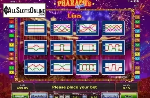 Paytable 2. Pharaoh´s Night from Greentube