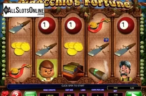 Reels. Pinocchio's Fortune from 2by2 Gaming