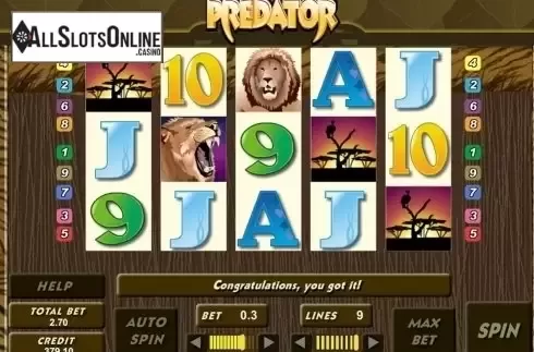 Win Screen . Predator from Bwin.Party