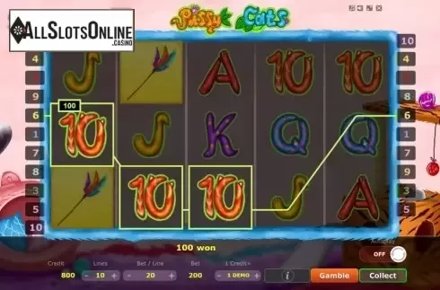 Win Screen . Pussy Cats from Five Men Games