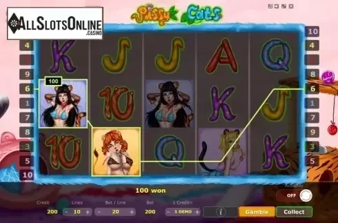 Win Screen 2. Pussy Cats from Five Men Games