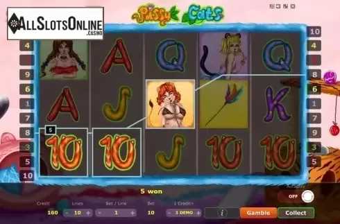 Win Screen 3. Pussy Cats from Five Men Games
