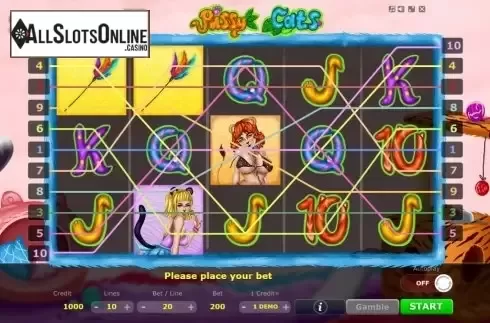 Reel Screen. Pussy Cats from Five Men Games