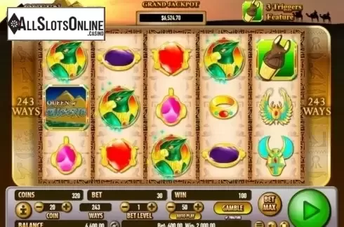 Win Screen. Queen of Queens from Habanero