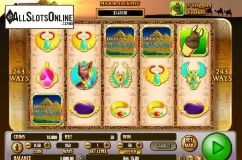 Game Workflow screen. Queen of Queens from Habanero