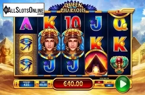 Wild win screen. Queen of the Pharaohs from Skywind Group