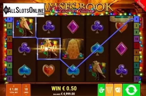 Win Screen 1. Ramses Book Christmas Edition from Gamomat