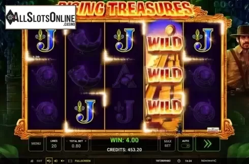 Win Screen 2. Rising Treasures from Greentube