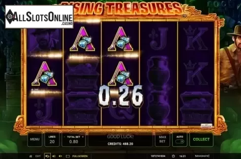 Win Screen 1. Rising Treasures from Greentube