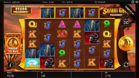 Safari Gold Megaways slot screenshot 1