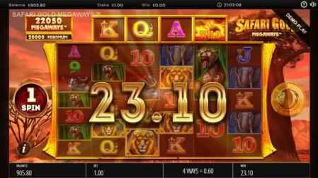 Safari Gold Megaways slot screenshot 6