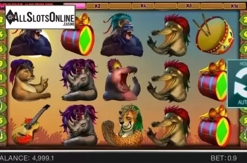 Game Workflow screen. Safari Samba from Spinomenal