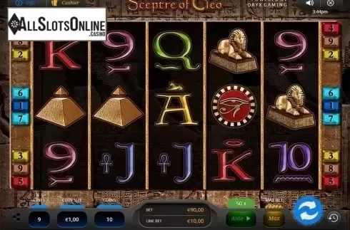 Reels screen. Sceptre of Cleo from Oryx