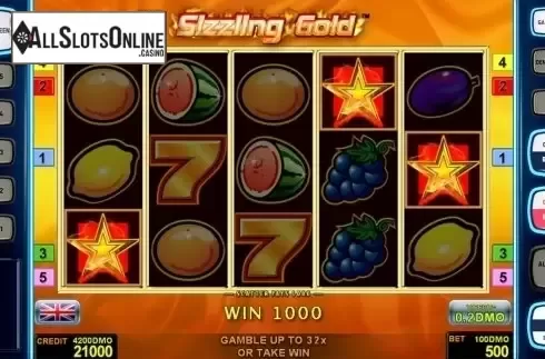 Game workflow . Sizzling Gold Deluxe from Novomatic