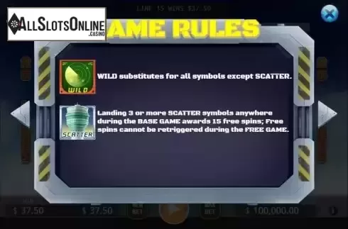 Special symbols screen