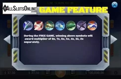 Free game feature screen