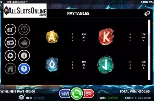 Med paytable screen