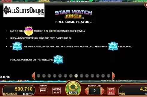 Free Game feature screen