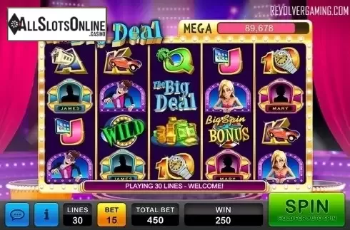 Reels screen. The Big Deal (Revolver) from Revolver Gaming