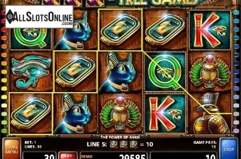 Screen 2. The Power Of Ankh from Casino Technology