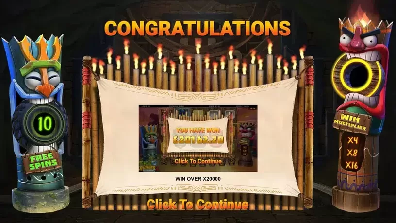 Tiki Runner 2 DoubleMax slot screenshot 2