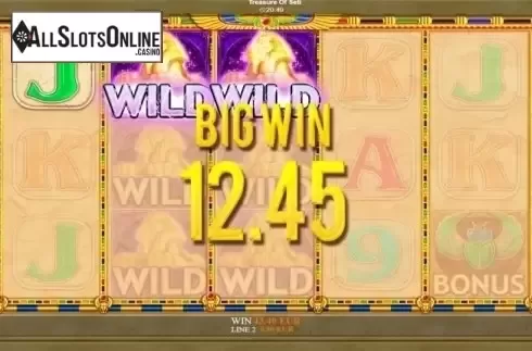Win Screen. Treasure Of Seti from Betixon
