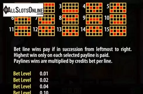 Paylines. Tuan Yuan Panda from World Match