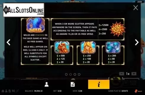 Paytable 2
