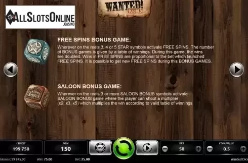 Features screen