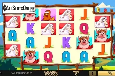 Reels screen. When Pigs Fly (High 5 Games) from High 5 Games