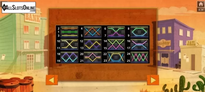 Paylines. Wild West Chicken from MultiSlot