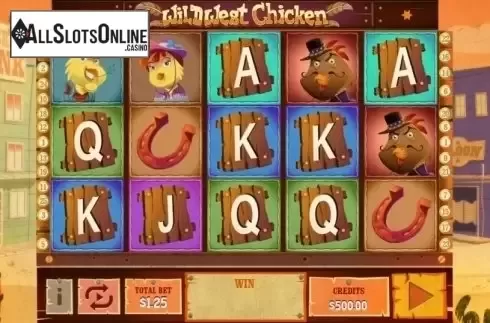 Reel Screen. Wild West Chicken from MultiSlot