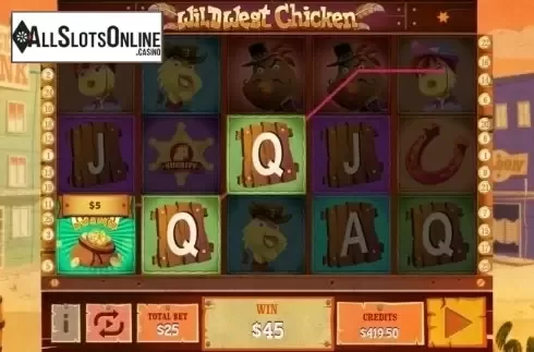 Win Screen. Wild West Chicken from MultiSlot