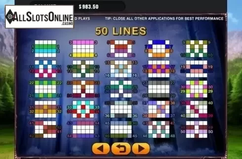 Paylines. Wolf Pack (GMW) from GMW