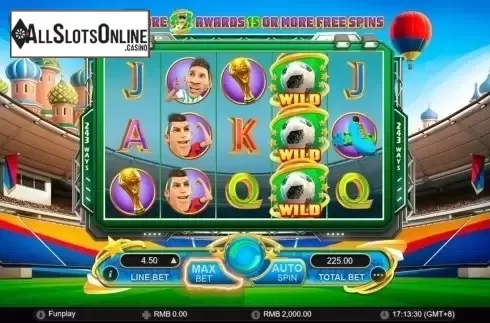 Main game. World Soccer Slot 2 from GamePlay