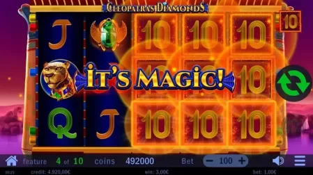 Cleopatras Diamonds slot screenshot 5