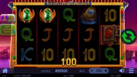 Cleopatras Diamonds slot screenshot 2
