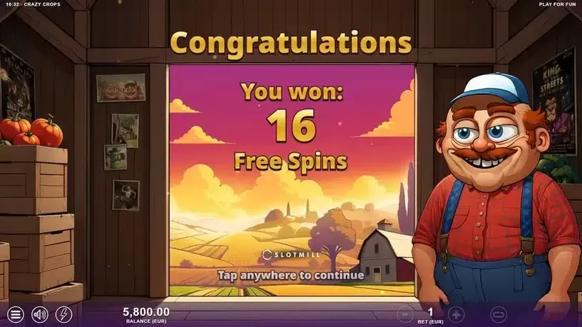 Crazy Crops slot screenshot 2