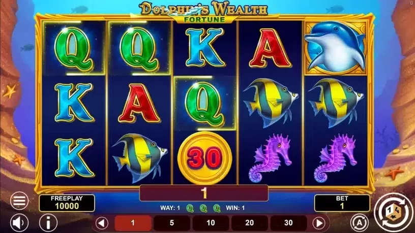 Dolphin's Wealth Fortune slot screenshot 1