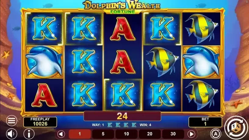 Dolphin's Wealth Fortune slot screenshot 3