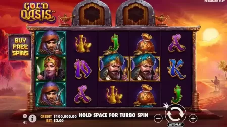 Gold Oasis slot screenshot 1