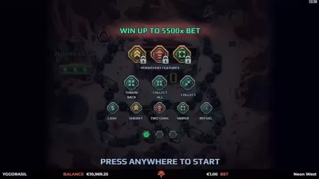 Neon West slot screenshot 2