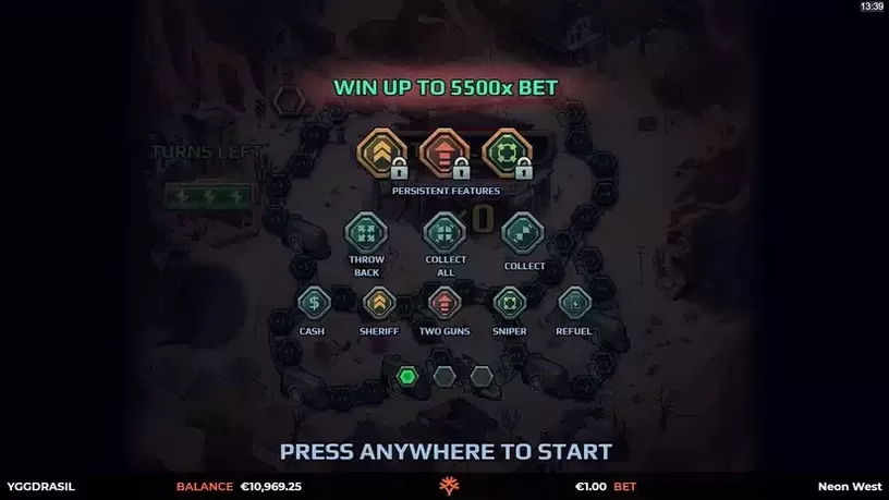 Neon West slot screenshot 2