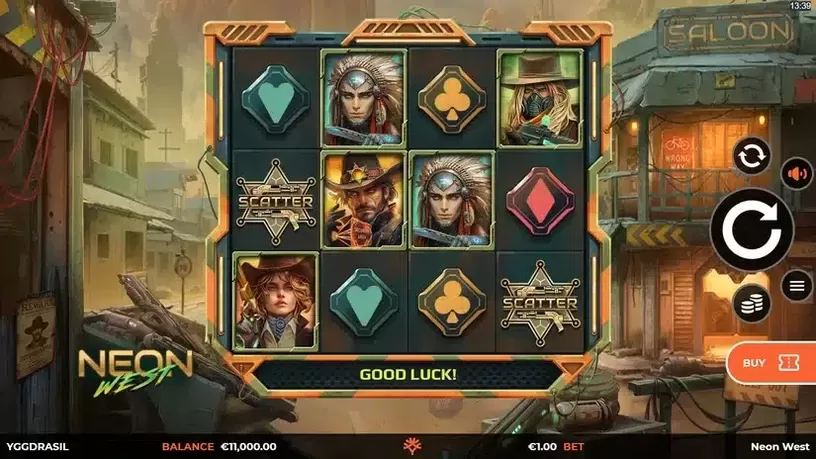 Neon West slot screenshot 1
