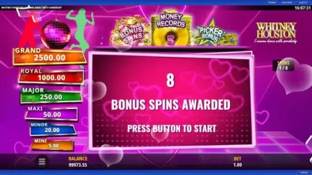 Whitney Houston I Wanna Dance with Somebody slot screenshot 4