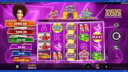 Whitney Houston I Wanna Dance with Somebody slot screenshot 2